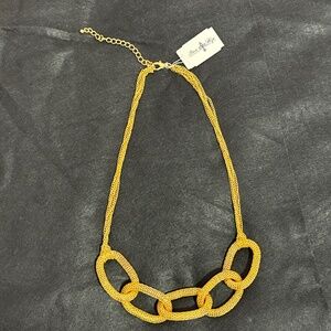 Stein & Blye Multi Strand Gold tone Chain 5 Interlocking Mesh Oval Links Necklac